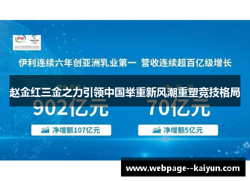 赵金红三金之力引领中国举重新风潮重塑竞技格局 赵金红三金之力引领中国举重新风潮重塑竞技格局
