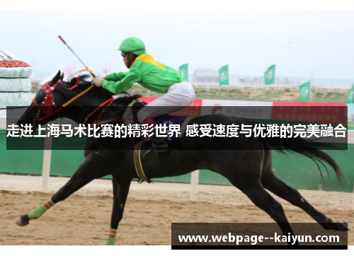 走进上海马术比赛的精彩世界 感受速度与优雅的完美融合